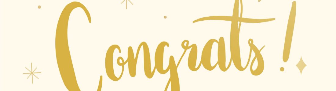 The word congrats typography vector